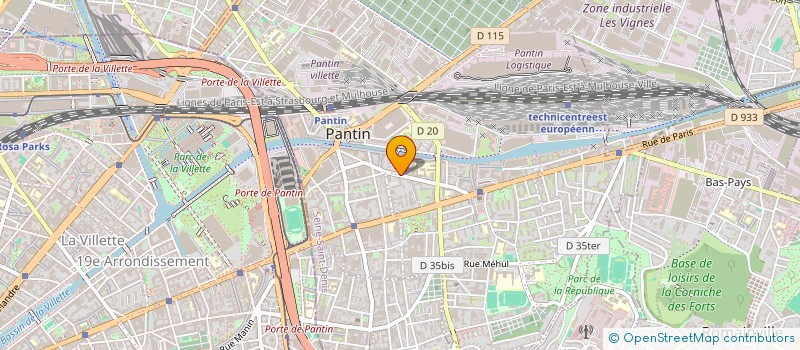 localisation de l'entreprise LA CHAUSSURE DE PARIS à PANTIN