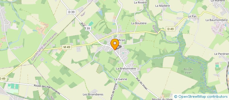 localisation de l'entreprise LA CHAUVAIS  LA CHAPELLE-SUR-ERDRE