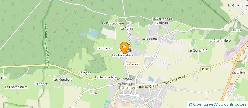 localisation de l'entreprise LA CHAUVELIERE à TOUROUVRE AU PERCHE