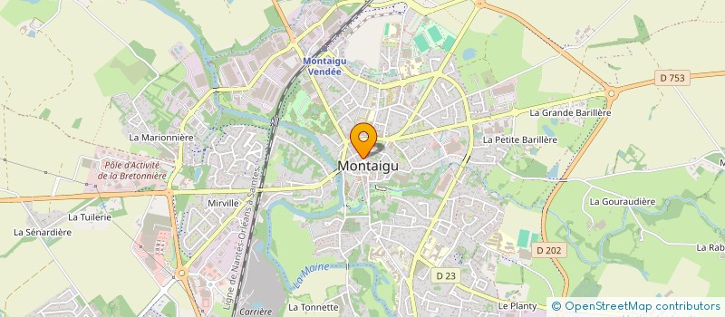 localisation de l'entreprise LA CHAUVINIERE à MONTAIGU-VENDEE