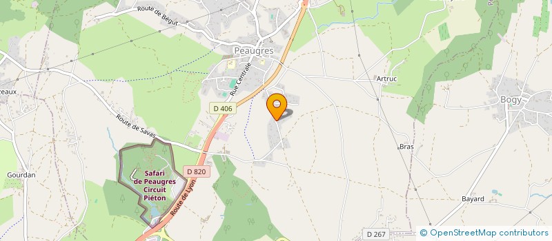 localisation de l'entreprise LA CHAUX à PEAUGRES