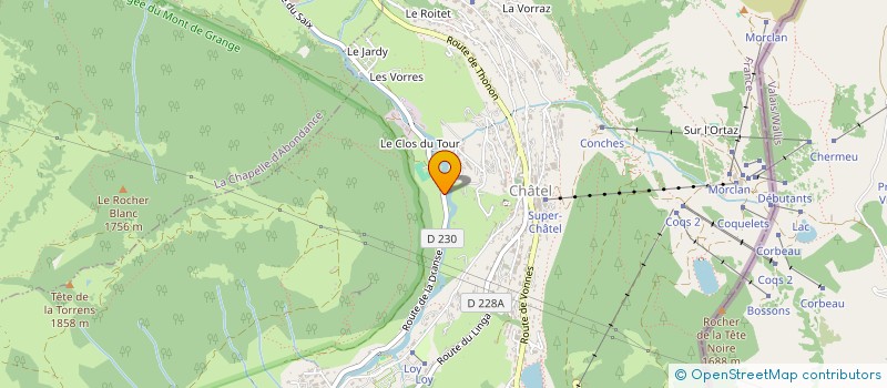 localisation de l'entreprise LA CHAUX DES ROSEES à CHATEL