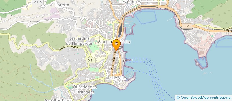 localisation de l'entreprise LA CHEMISERIE à AJACCIO