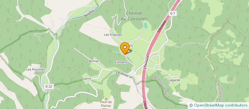 localisation de l'entreprise LA CHEMISERIE  BELLEFONT-LA RAUZE