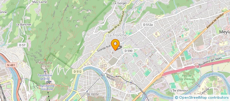 localisation de l'entreprise LA CHENEVARIE  LA TRONCHE