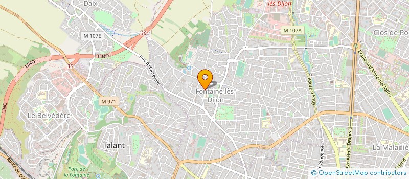 localisation de l'entreprise LA CHENEVIERE SA à FONTAINE-LES-DIJON