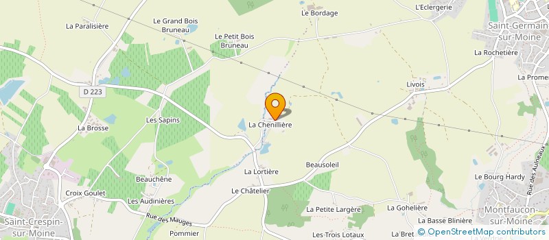 localisation de l'entreprise LA CHENILLERE à SEVREMOINE