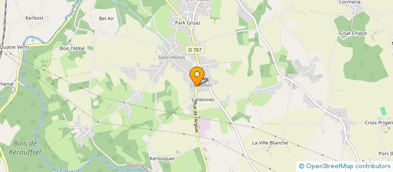 localisation de l'entreprise LA CHESNAYE  PLOUMAGOAR