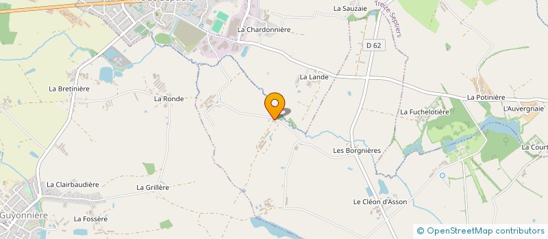 localisation de l'entreprise LA CHEVERIERE à LA BOISSIERE-DE-MONTAIGU