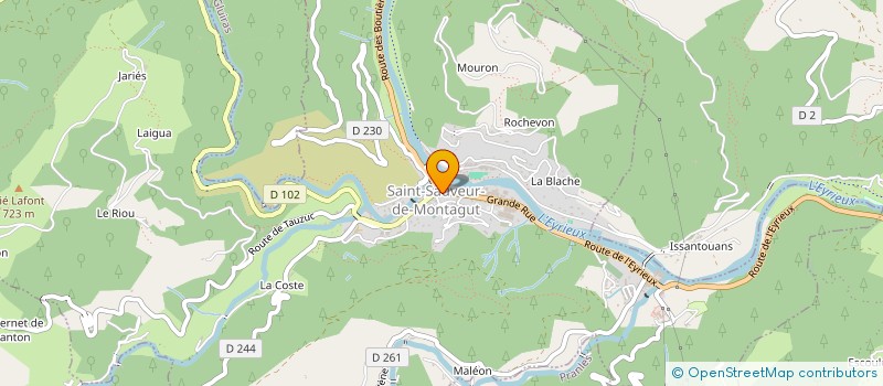 localisation de l'entreprise LA CHEVRE ET LE CHOU à SAINT-SAUVEUR-DE-MONTAGUT