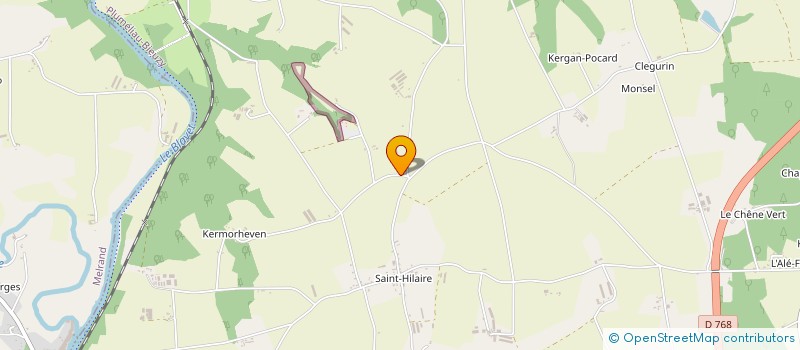 localisation de l'entreprise LA CHEVRE ROSE  PLUMELIAU-BIEUZY