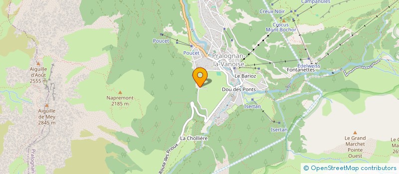 localisation de l'entreprise LA CHEVRERIE DE CHAVIERE à PRALOGNAN-LA-VANOISE