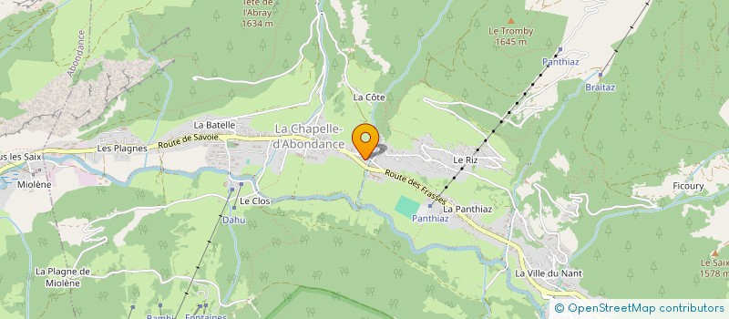 localisation de l'entreprise LA CHEVRERIE DES THOULES  LA CHAPELLE-D'ABONDANCE