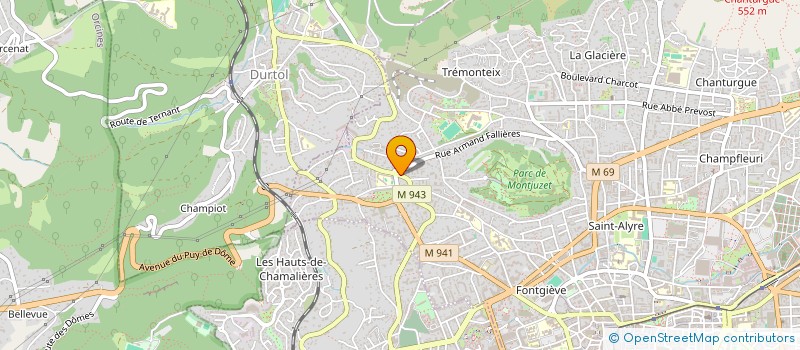 localisation de l'entreprise LA CHIMERE  CLERMONT-FERRAND