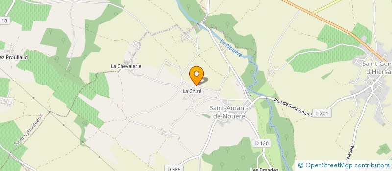 localisation de l'entreprise LA CHIZE EN NOUERE à SAINT-AMANT-DE-NOUERE