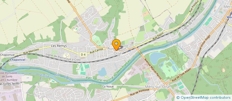 localisation de l'entreprise LA CHOCOLATERIE D'AUVERS à AUVERS-SUR-OISE