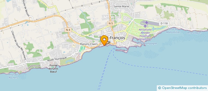localisation de l'entreprise LA CHOCOLATERIE DE SAINT FRANCOIS à SAINT-FRANCOIS