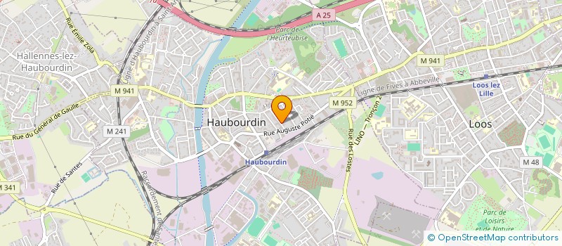 localisation de l'entreprise LA CHOCOLATERIE LILLOISE à HAUBOURDIN