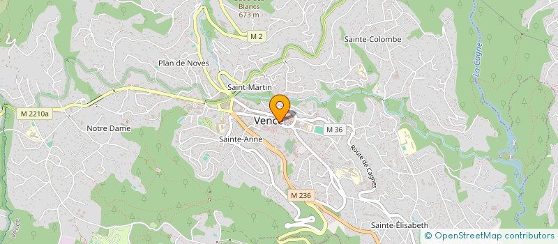 localisation de l'entreprise LA CHOCOLATIERE à VENCE