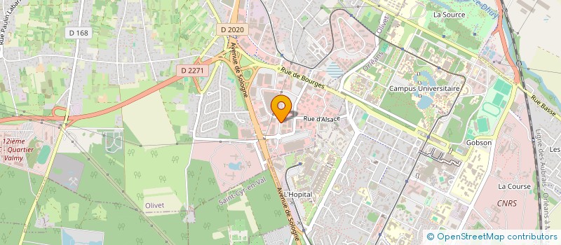 localisation de l'entreprise LA CHOCOLATIERE SARL à OLIVET