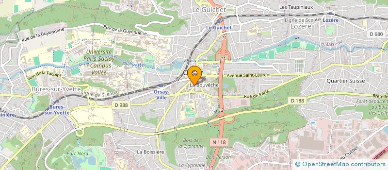 localisation de l'entreprise LA CHOCOLATINE à ORSAY