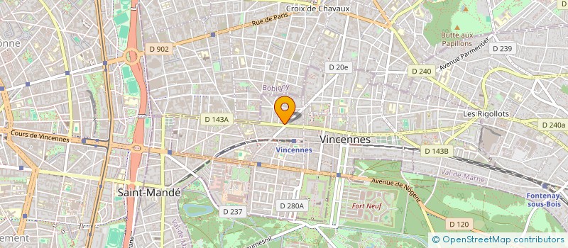 localisation de l'entreprise LA CHOPE  VINCENNES