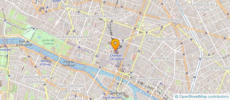 localisation de l'entreprise LA CHOPE DES HALLES à PARIS 01