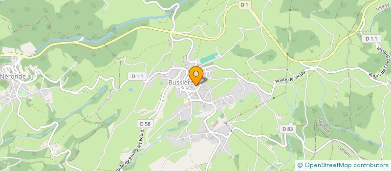 localisation de l'entreprise LA CHORALE AUX MILLE NOTES  BUSSIERES