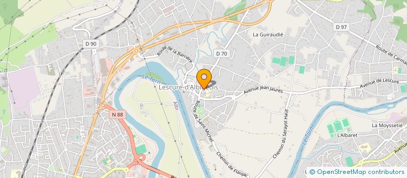 localisation de l'entreprise LA CHOREDANSE JAZZ LESCURIENNE à LESCURE-D'ALBIGEOIS