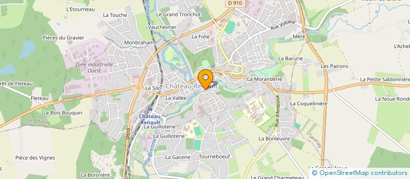 localisation de l'entreprise LA CHOUET'BRODEUSE  CHATEAU-RENAULT