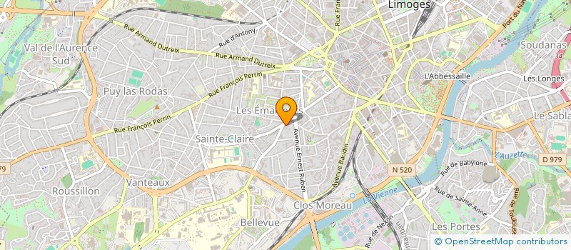 localisation de l'entreprise LA CHOUETTE à LIMOGES