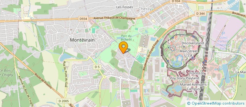 localisation de l'entreprise LA CHOUETTE CERAMIQUE  MONTEVRAIN