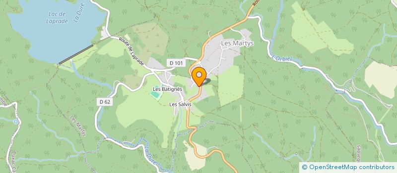 localisation de l'entreprise LA CHOUETTE DE CARJAC à LES MARTYS