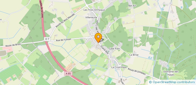 localisation de l'entreprise LA CHOUETTE GIROUETTE à BRISSAC LOIRE AUBANCE