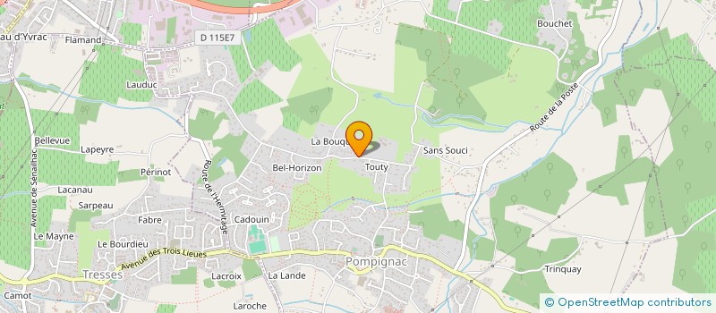 localisation de l'entreprise LA CHOUETTE TOQUEE  POMPIGNAC