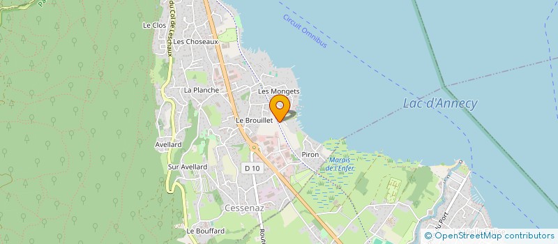 localisation de l'entreprise LA CHOUMETTE  SEVRIER