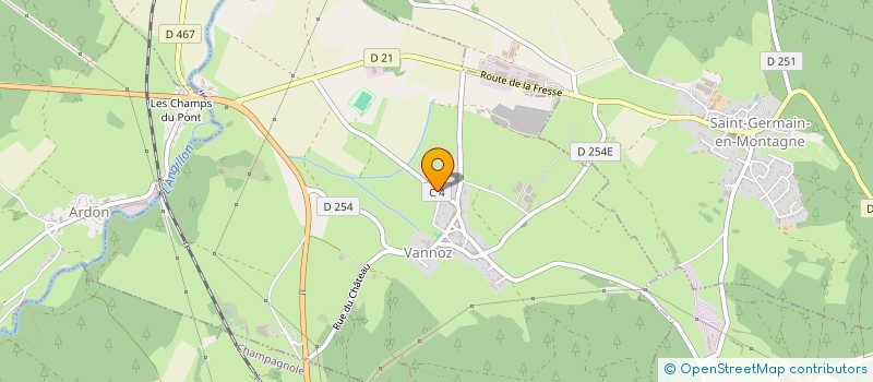 localisation de l'entreprise LA CHRYSALIDE  VANNOZ