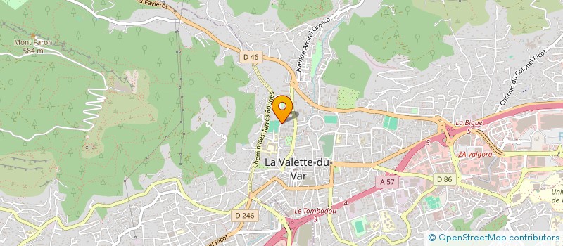 localisation de l'entreprise LA CHRYSALIDE BLEUE à LA VALETTE-DU-VAR