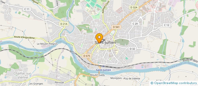 localisation de l'entreprise LA CHTITE LIMOUSINE à SAINT-JUNIEN