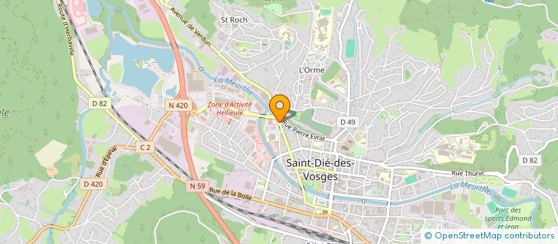 localisation de l'entreprise LA CIBOULETTE à SAINT-DIE-DES-VOSGES