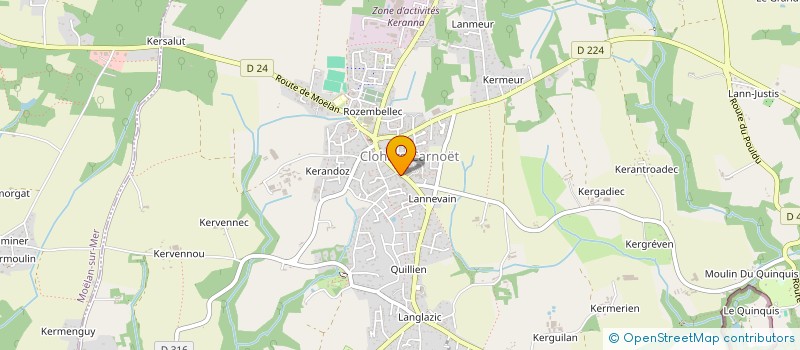 localisation de l'entreprise LA CIGALE  CLOHARS-CARNOET