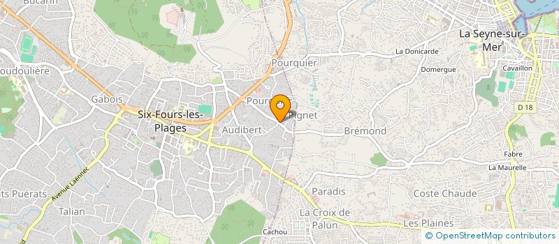 localisation de l'entreprise LA CIGALE à SIX-FOURS-LES-PLAGES