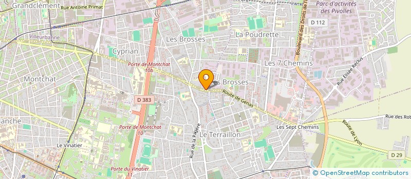 localisation de l'entreprise LA CIGALE CHEZ LA FOURMI  VILLEURBANNE