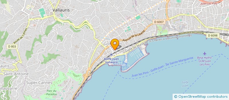 localisation de l'entreprise LA CIGALE DU GOLFE à VALLAURIS