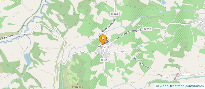 localisation de l'entreprise LA CIGALE ET LE FOURNIL  ALAIGNE