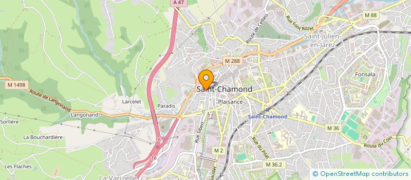 localisation de l'entreprise LA CIGALE FOREZIENNE à SAINT-CHAMOND