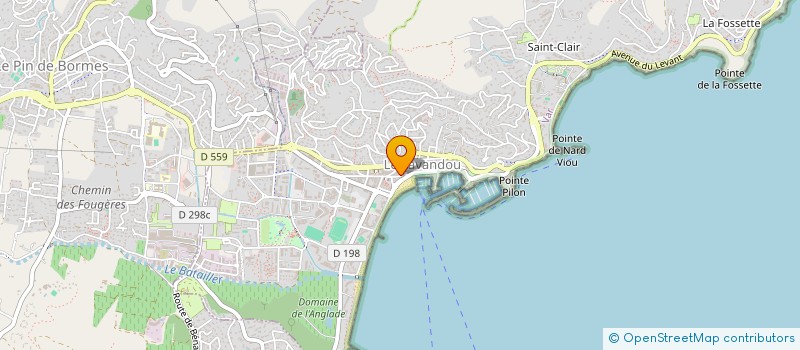 localisation de l'entreprise LA CIGALETTE à LE LAVANDOU