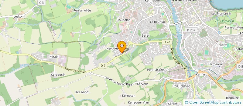 localisation de l'entreprise LA CIGOGNE  DOUARNENEZ