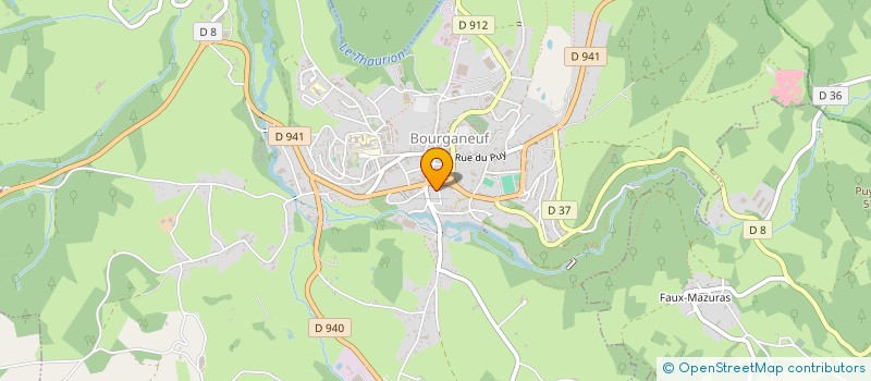 localisation de l'entreprise LA CIGOGNE à BOURGANEUF
