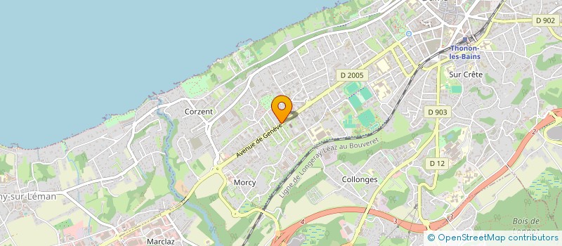 localisation de l'entreprise LA CIGOGNE à THONON-LES-BAINS
